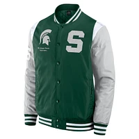 Men's Fanatics  Green Michigan State Spartans Elements Elite Full-Snap Jacket