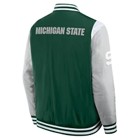 Men's Fanatics  Green Michigan State Spartans Elements Elite Full-Snap Jacket