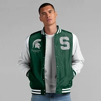 Men's Fanatics  Green Michigan State Spartans Elements Elite Full-Snap Jacket