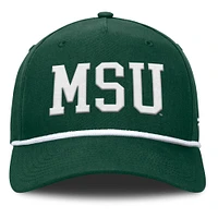 Men's Fanatics Green Michigan State Spartans Foul Ball Rope Adjustable Hat