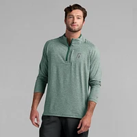 Men's Fanatics Green Michigan State Spartans Mock Neck Half-Zip Pullover Jacket