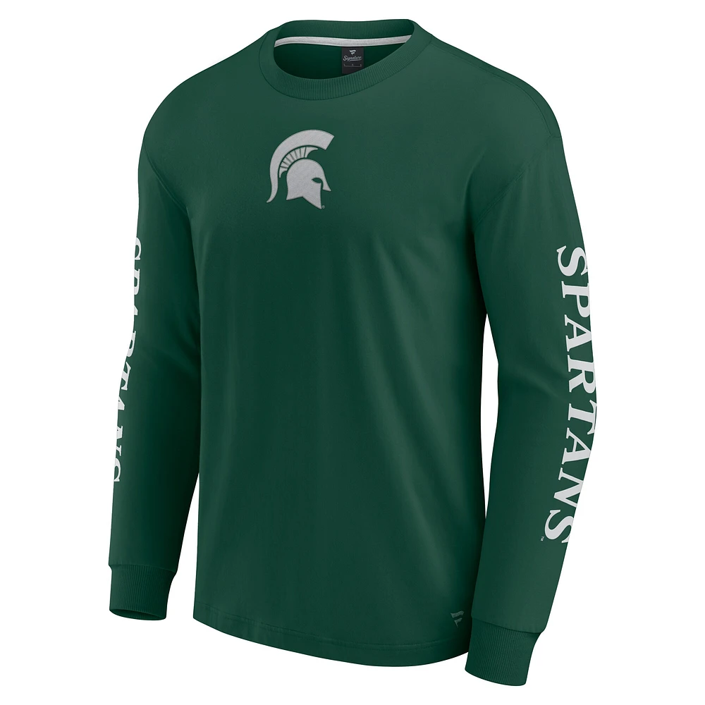 Men's Fanatics Green Michigan State Spartans Strive Long Sleeve T-Shirt
