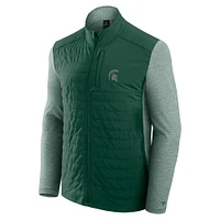 Men's Fanatics Green Michigan State Spartans Tonal Primary Logo Full-Zip Jacket