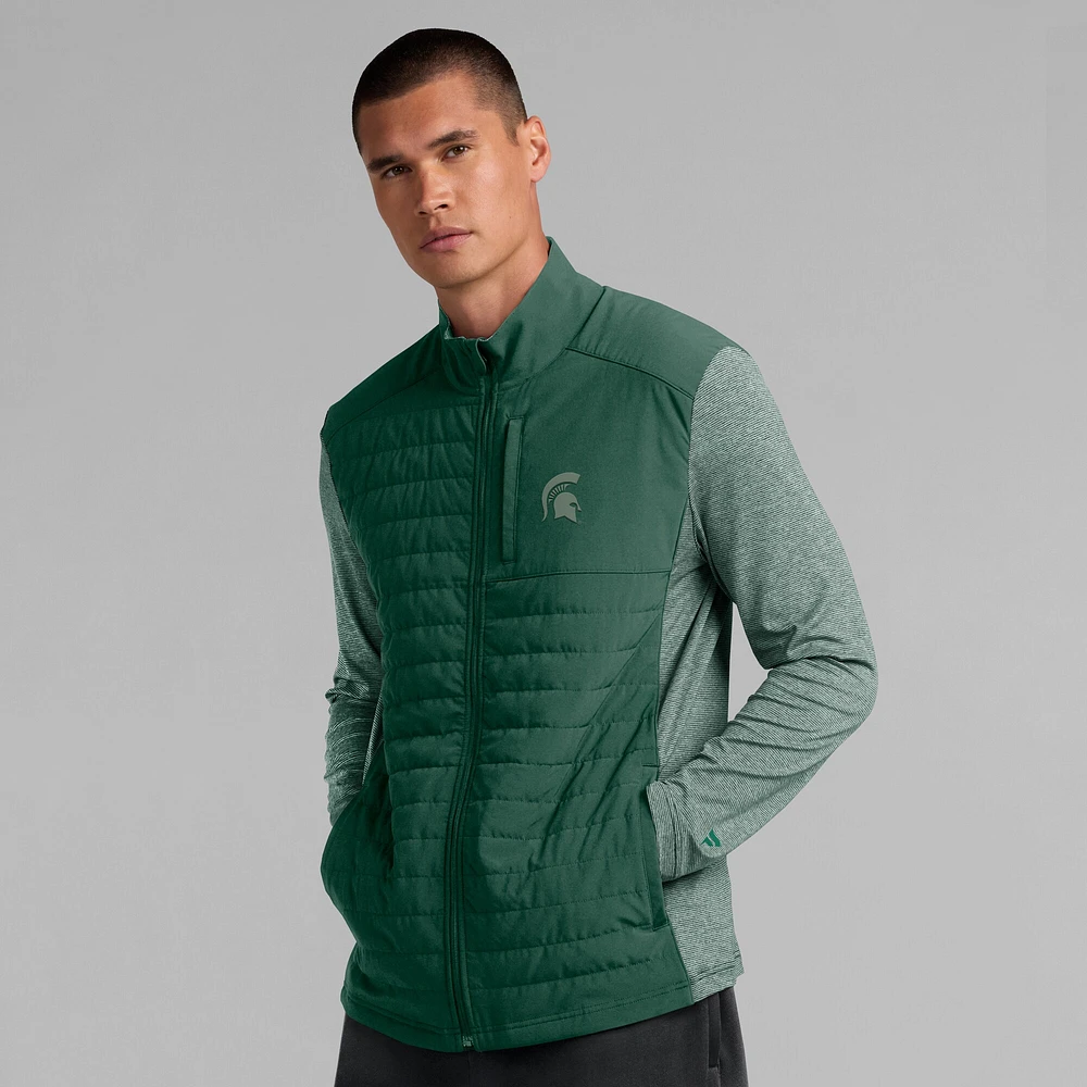 Men's Fanatics Green Michigan State Spartans Tonal Primary Logo Full-Zip Jacket