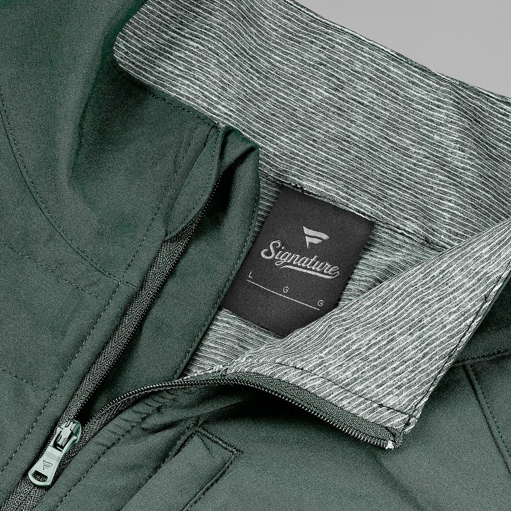 Men's Fanatics Green Michigan State Spartans Tonal Primary Logo Full-Zip Jacket
