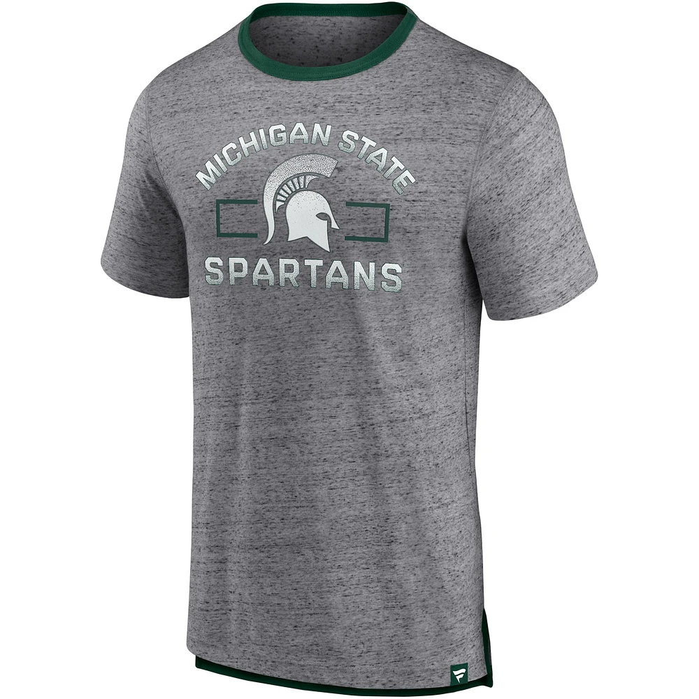 Men's Fanatics Heathered Gray Michigan State Spartans Personal Record T-Shirt