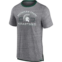 Men's Fanatics Heathered Gray Michigan State Spartans Personal Record T-Shirt