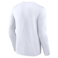 Men's Fanatics White Michigan State Spartans Distressed Arch Over Logo Long Sleeve T-Shirt