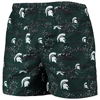 Men's FOCO Green Michigan State Spartans Island Palm Swim Trunks