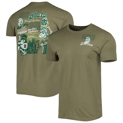 T-shirt vert pour homme Michigan State Spartans Vintage Through the Years Two-Hit