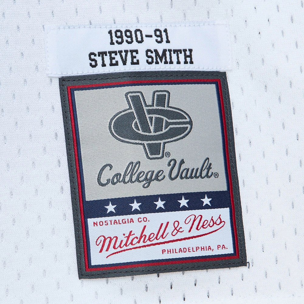 Men's Mitchell & Ness Steve Smith White Michigan State Spartans 125th Basketball Anniversary 1990 Throwback Fashion Jersey