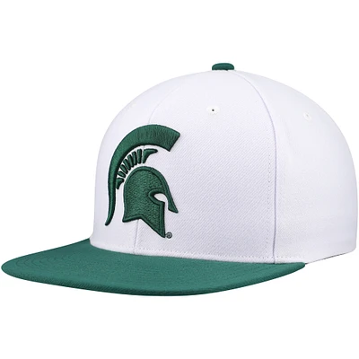 Casquette Snapback 2-Tone 2.0 Mitchell & Ness pour hommes, blanc/vert, Michigan State Spartans