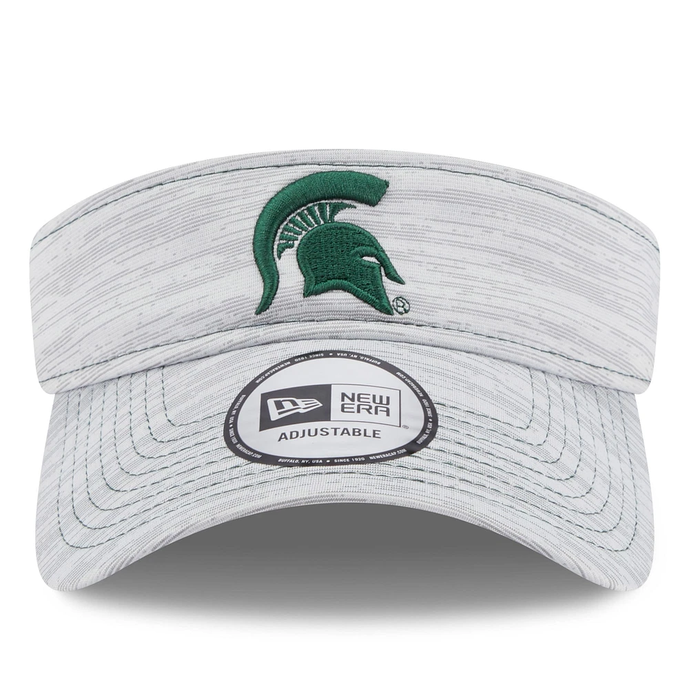 Men's New Era Gray Michigan State Spartans Logo Adjustable Visor