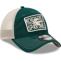 Men's New Era Green/Natural Michigan State Spartans Devoted 9TWENTY Adjustable Hat