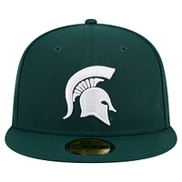 Men's New Era Green Michigan State Spartans 59FIFTY Fitted Hat