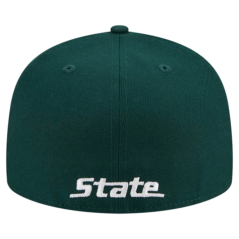 Men's New Era Green Michigan State Spartans 59FIFTY Fitted Hat