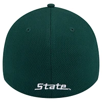 Men's New Era Green Michigan State Spartans Active Slash Sides 39THIRTY Flex Hat
