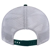 Men's New Era Green Michigan State Spartans Throwback Circle Patch 9FIFTY Trucker Snapback Hat