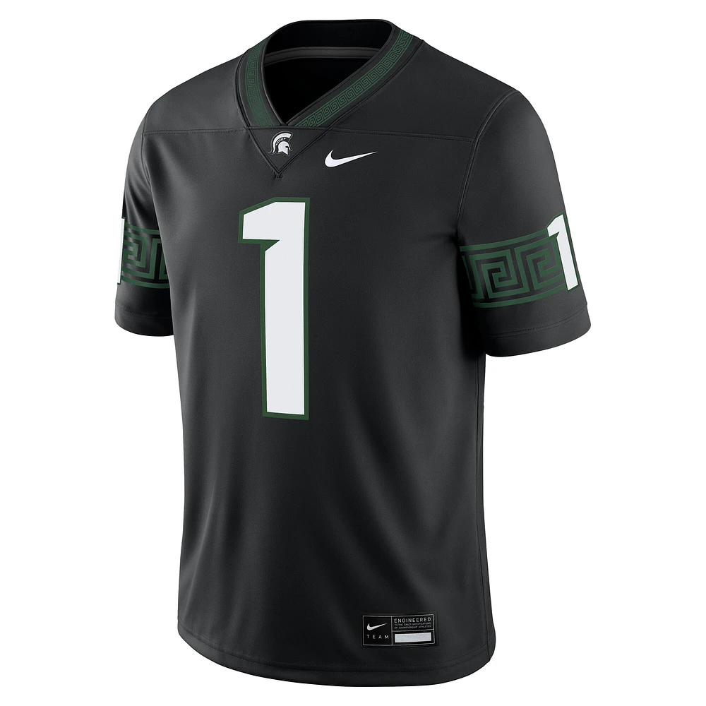 Men's Nike Black Michigan State Spartans Alternate Game Jersey
