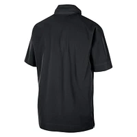 Men's Nike Black Michigan State Spartans Coaches Half-Zip Short Sleeve Jacket