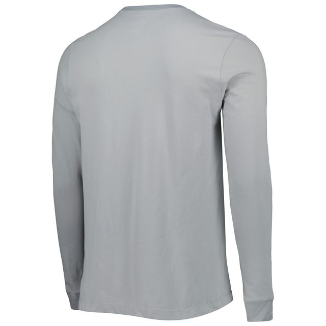 T-shirt à manches longues Nike Michigan State Spartans Team Practice Performance pour homme, gris