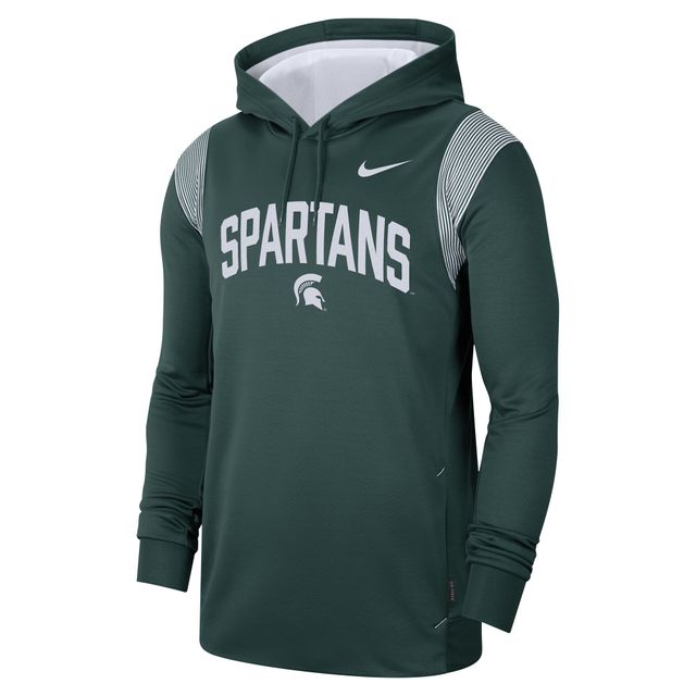 Sweat à capuche Nike Michigan State Spartans 2022 Game Day Sideline Performance vert pour homme