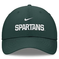 Casquette ajustable Nike Michigan State Spartans 2024/25 On-Field Club Performance pour homme Vert