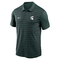 Polo de performance ligne touche des entraîneurs début saison 2024 Nike vert Michigan State Spartans pour homme