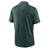 Polo de performance ligne touche des entraîneurs début saison 2024 Nike vert Michigan State Spartans pour homme