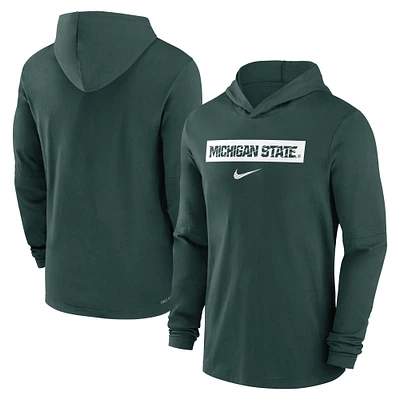 T-shirt à manches longues Nike Michigan State Spartans 2024 Sideline pour homme Vert