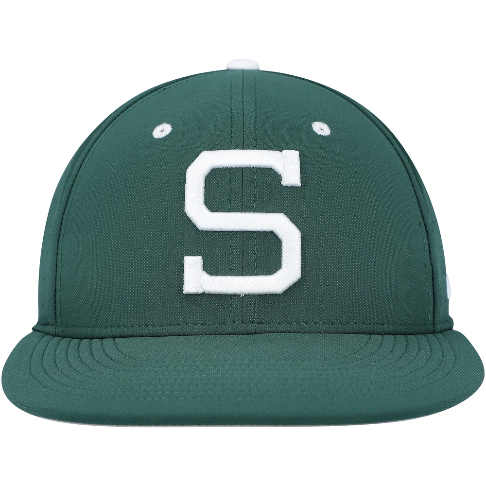 Men's Nike Green Michigan State Spartans Aero True Baseball Performance Fitted Hat