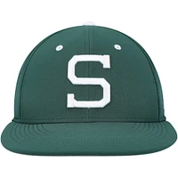 Men's Nike Green Michigan State Spartans Aero True Baseball Performance Fitted Hat