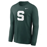 Men's Nike Michigan State Spartans Alternate Logo Long Sleeve T-Shirt
