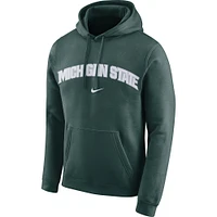 Men's Nike Green Michigan State Spartans Arch Club Fleece Pullover V-Neck Hoodie