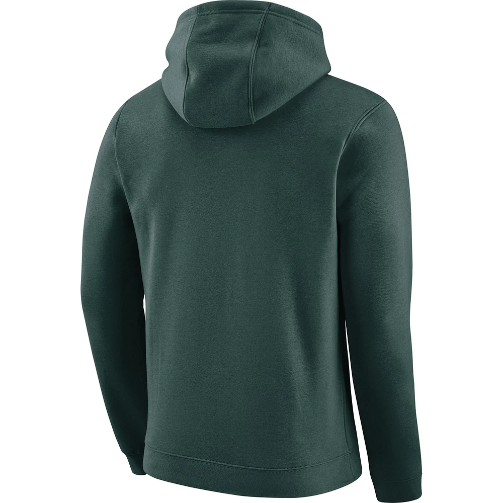 Men's Nike Green Michigan State Spartans Arch Club Fleece Pullover V-Neck Hoodie
