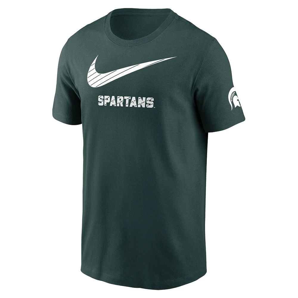 Men's Nike Green Michigan State Spartans Campus Mascot T-Shirt