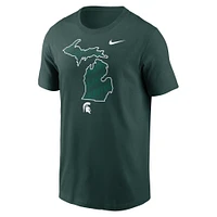Men's Nike Green Michigan State Spartans Campus Shape T-Shirt