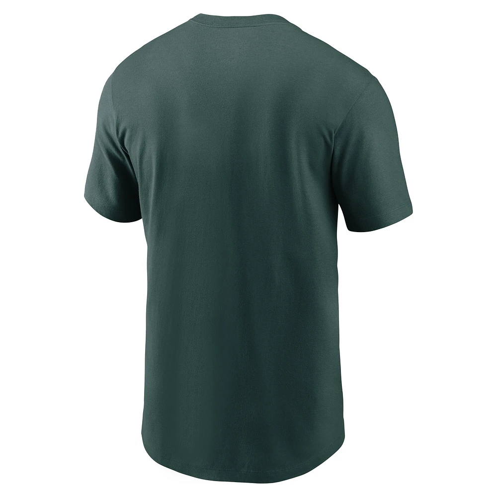 Men's Nike Green Michigan State Spartans Campus Shape T-Shirt