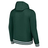 Men's Nike Green Michigan State Spartans Distressed Sketch Retro Fitted Pullover Hoodie