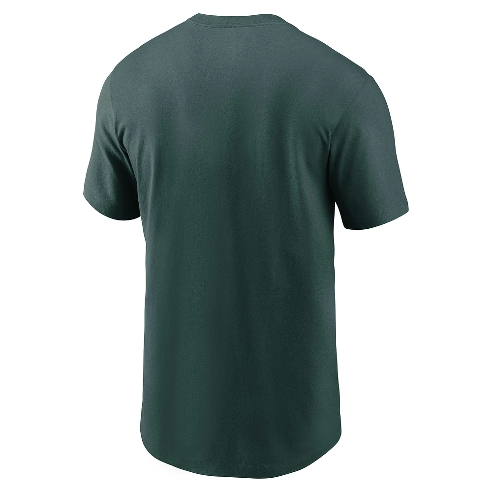 Men's Nike Green Michigan State Spartans Legacy Football Icon T-Shirt