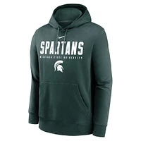Men's Nike  Green Michigan State Spartans Primetime Dynamic Mascot Club Fleece Pullover Hoodie
