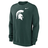 Men's Nike Green Michigan State Spartans Primetime Fleece Pullover Sweatshirt