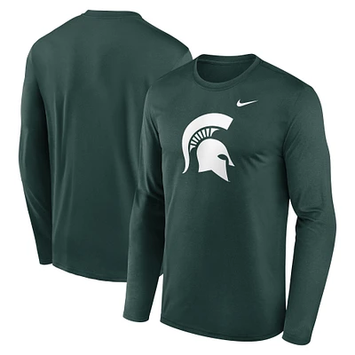 T-shirt à manches longues Nike vert Michigan State Spartans Primetime Primary Legend pour homme