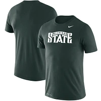 T-shirt Nike Performance Vert Michigan State Spartans School Logo Legend pour Homme