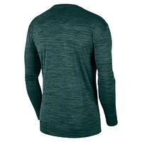 Men's Nike Green Michigan State Spartans Team Velocity Performance Long Sleeve T-Shirt