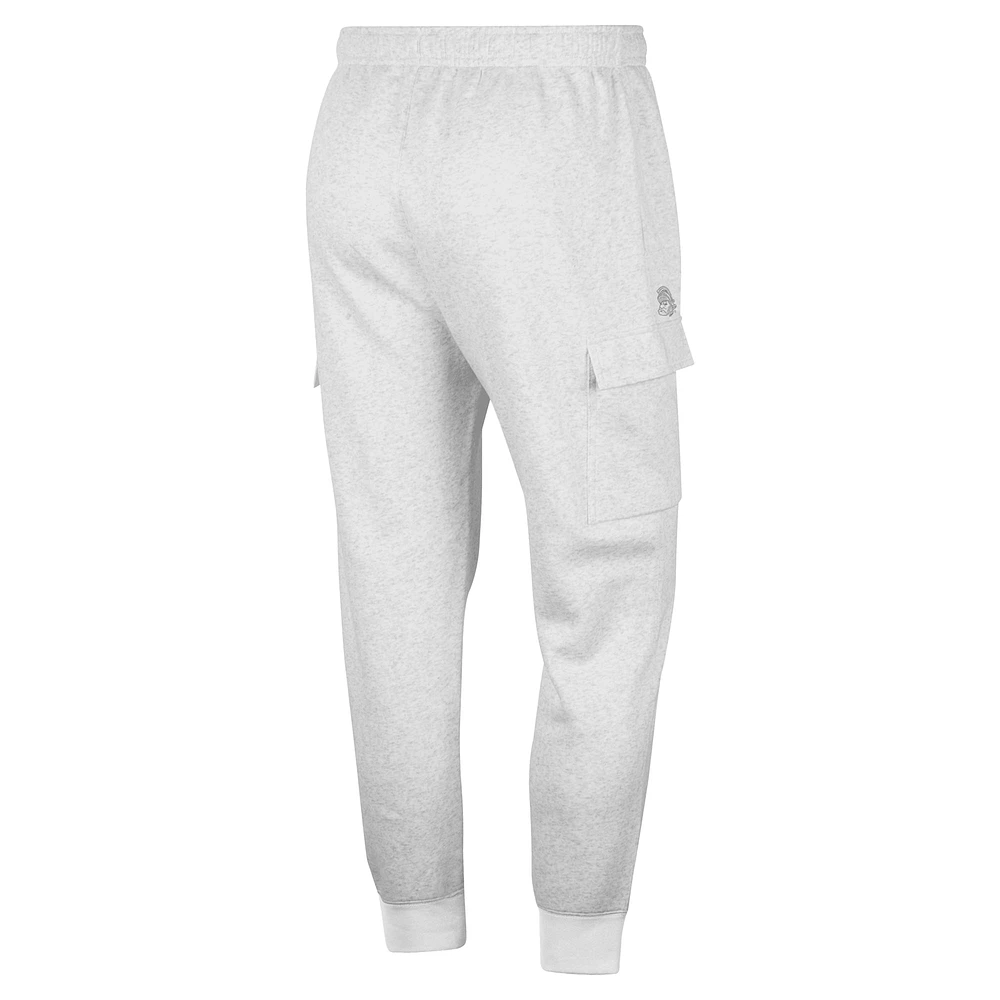 Men's Nike Heather Gray Michigan State Spartans Club Cargo Jogger Pants