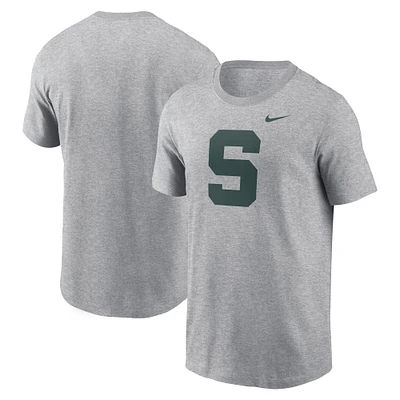 T-shirt Nike gris chiné avec logo alternatif Michigan State Spartans Primetime pour homme