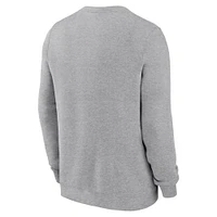 Men's Nike Heather Gray Michigan State Spartans Primetime Fleece Pullover Sweatshirt