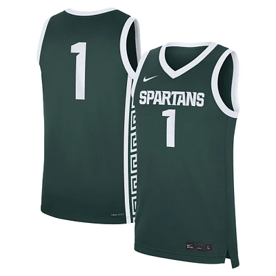 Maillot réplique vert Michigan State Spartans Road #1 Nike pour homme