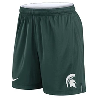 Men's Nike White/Green Michigan State Spartans Primetime Reversible Performance Shorts